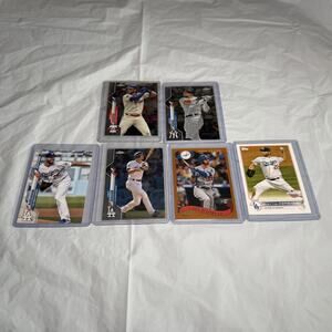 Topps Baseball Cards Lot Of 6 With Protectors - Dodgers, Yankees & Phillies